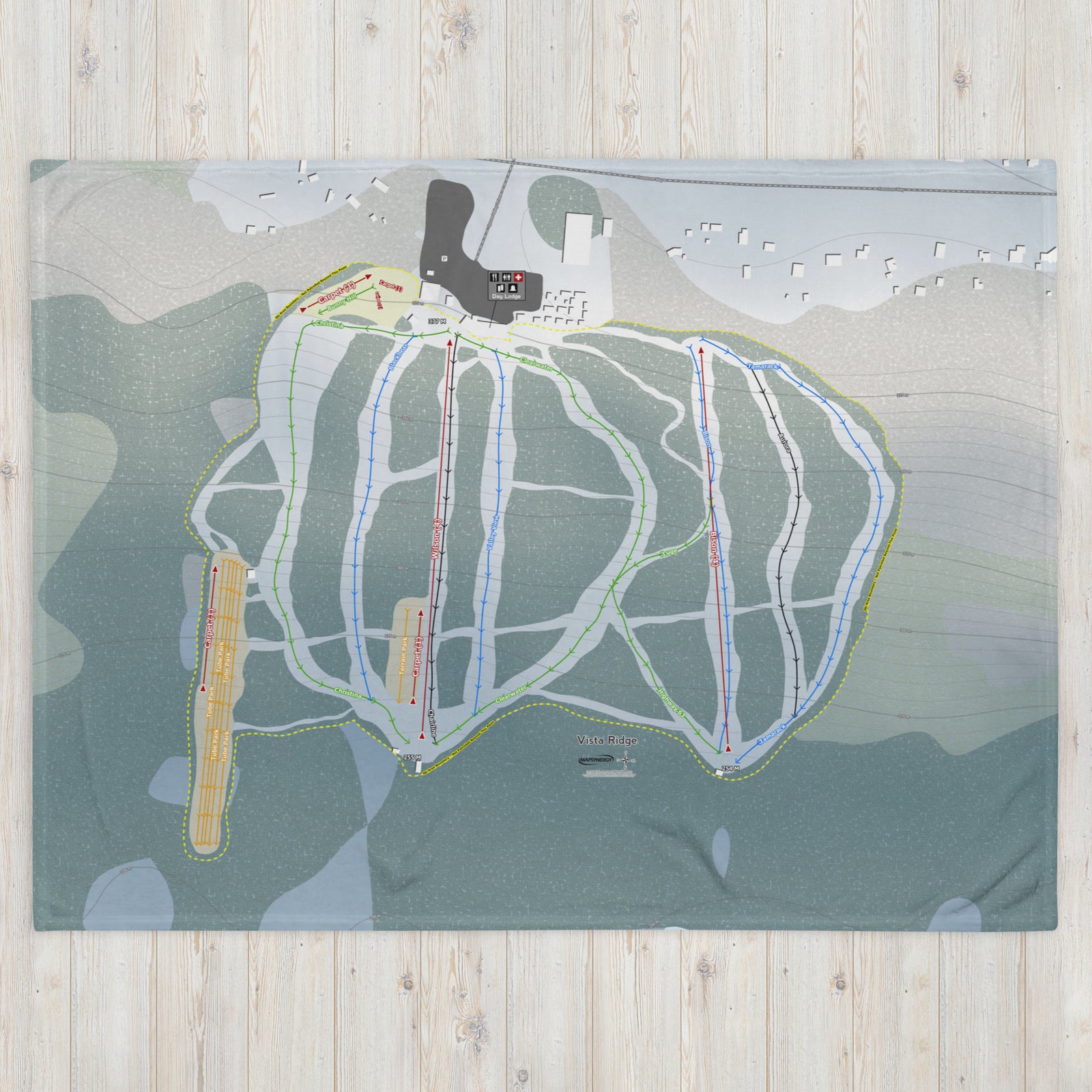 Vista Ridge, Alberta Ski Resort Map Blanket