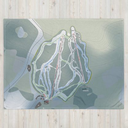 Whispering Pines, Alberta Ski Resort Map Blanket - Powderaddicts
