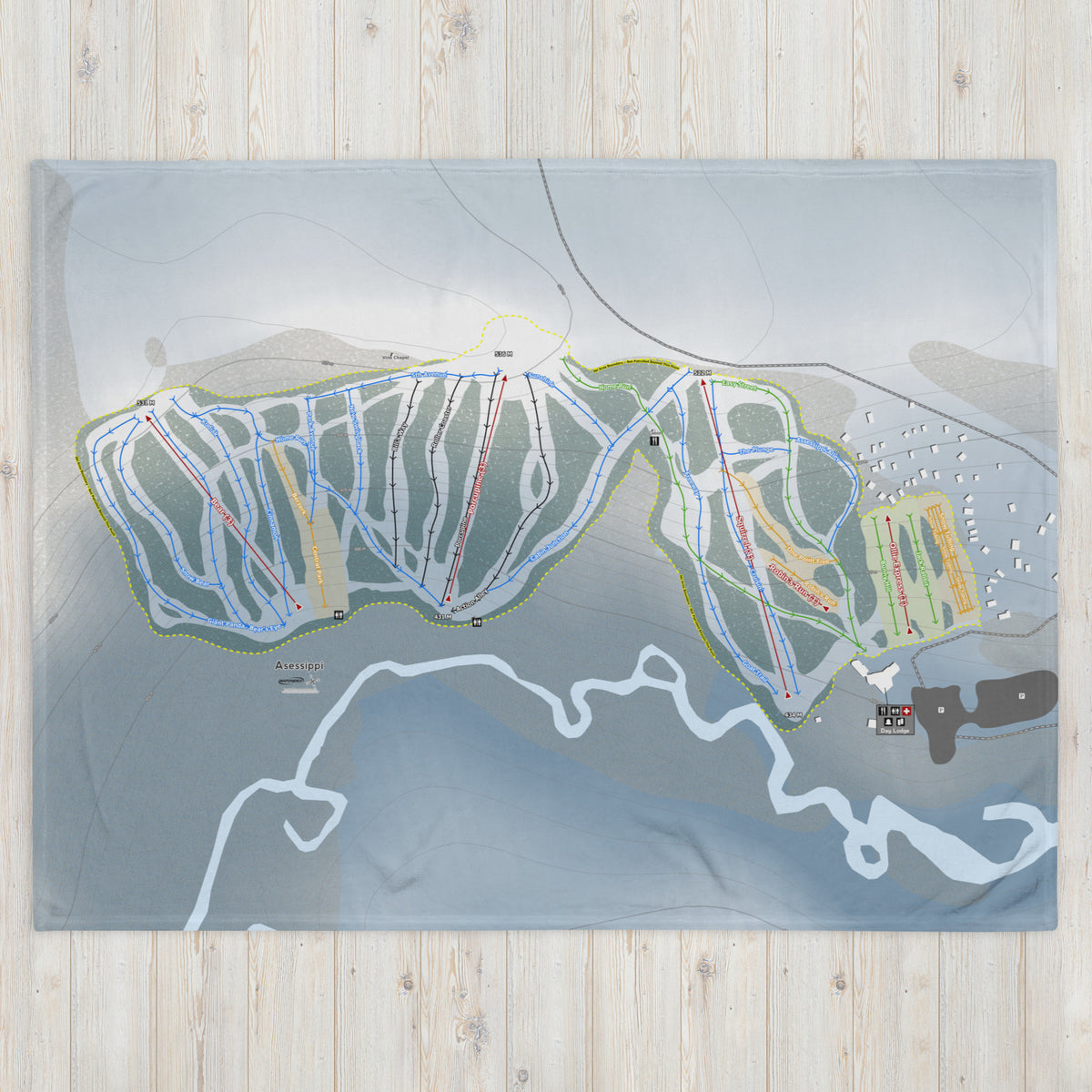 Asessippi, Manitoba Ski Resort Map Blanket