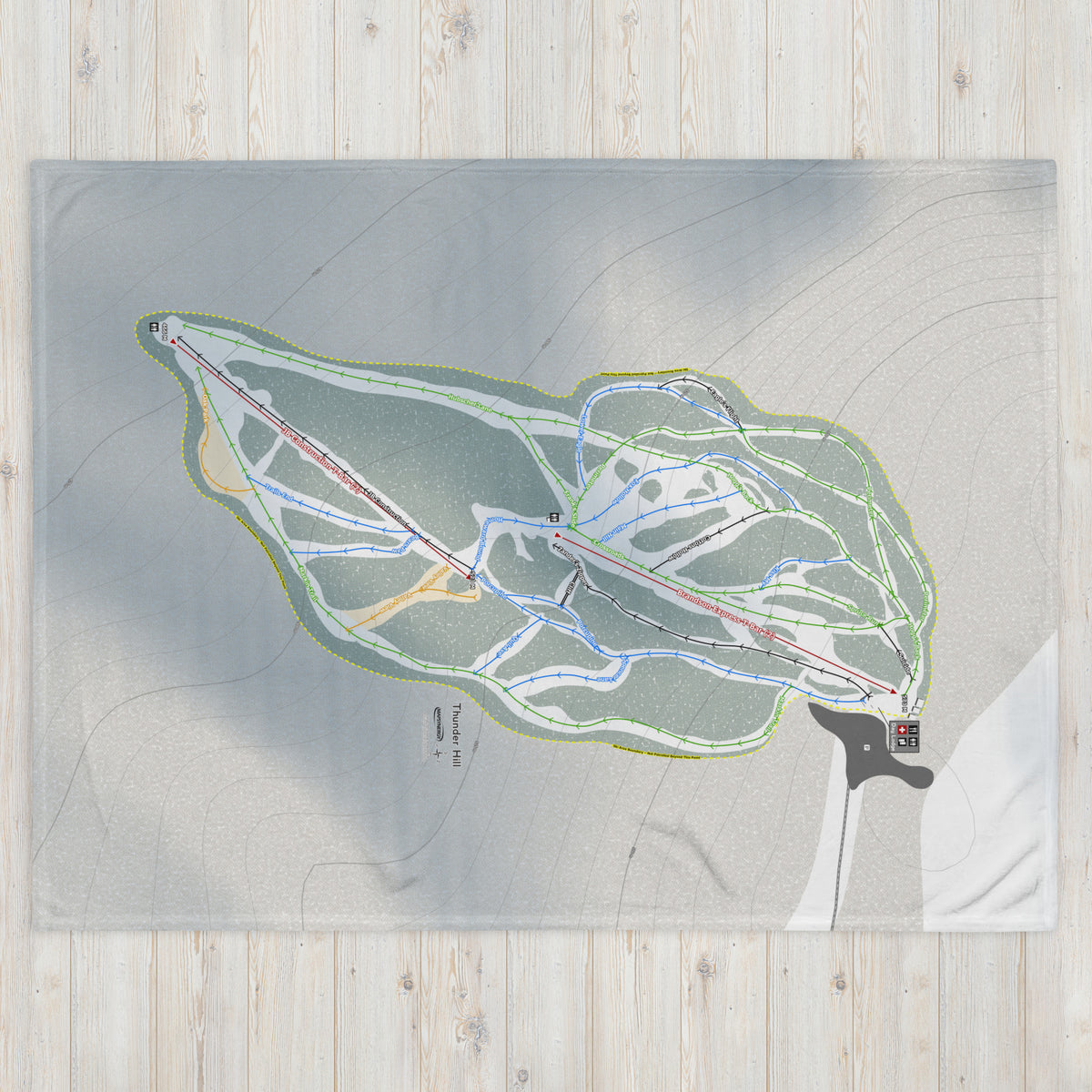 Thunder Hill, Manitoba Ski Resort Map Blanket
