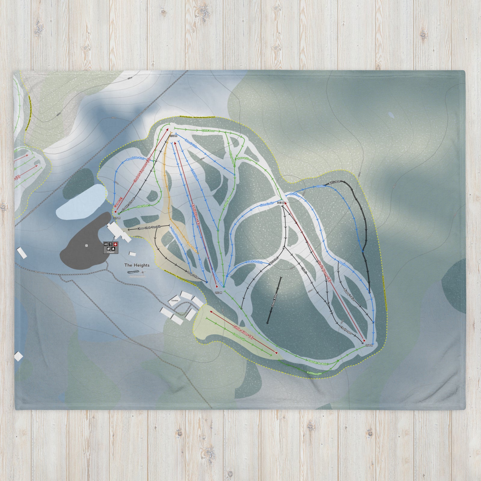 The Heights, Ontario Ski Resort Map Blanket