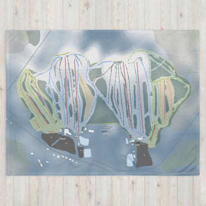 Mount St Louis Moonstone, Ontario Ski Resort Map Blanket - Powderaddicts