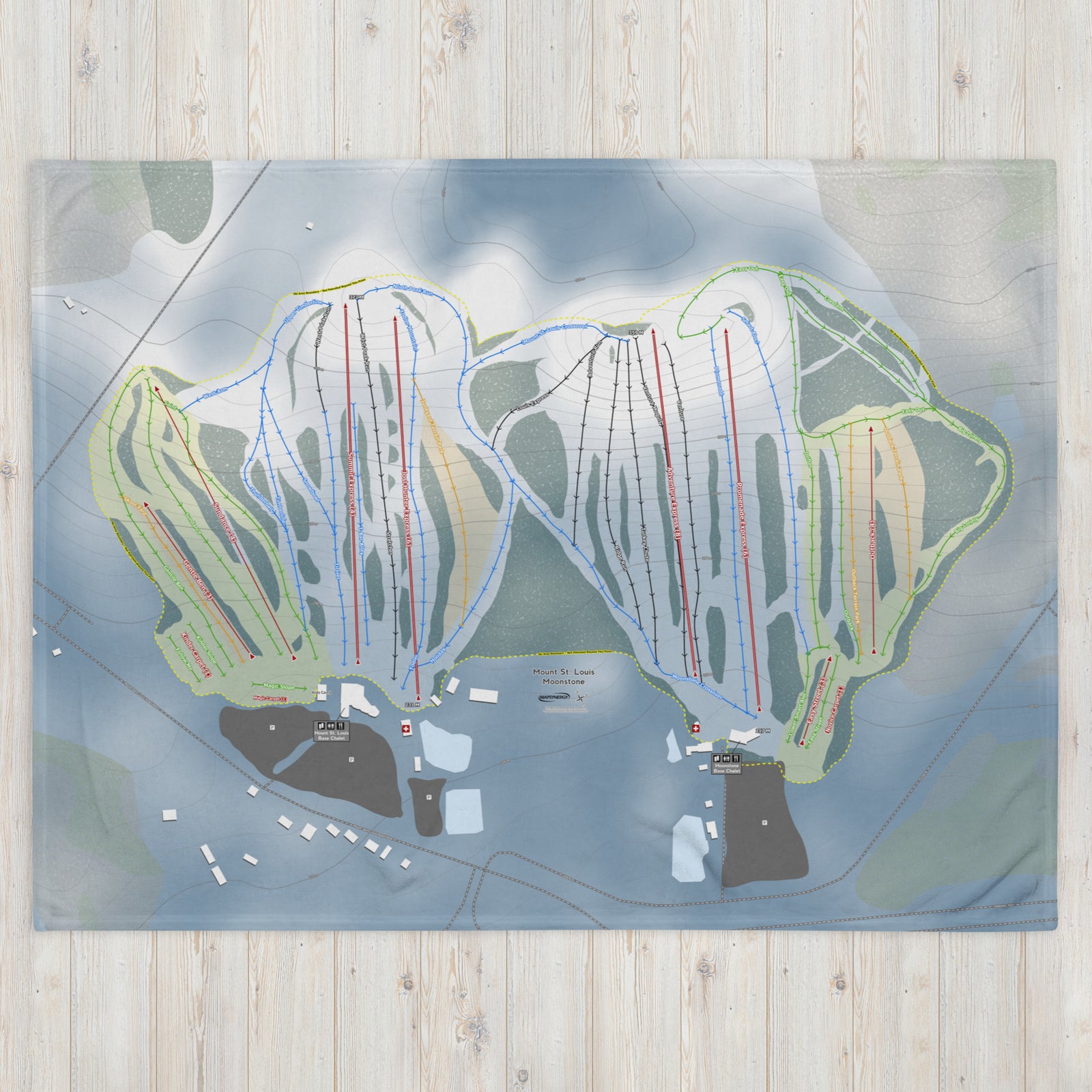 Mount St Louis Moonstone, Ontario Ski Resort Map Blanket