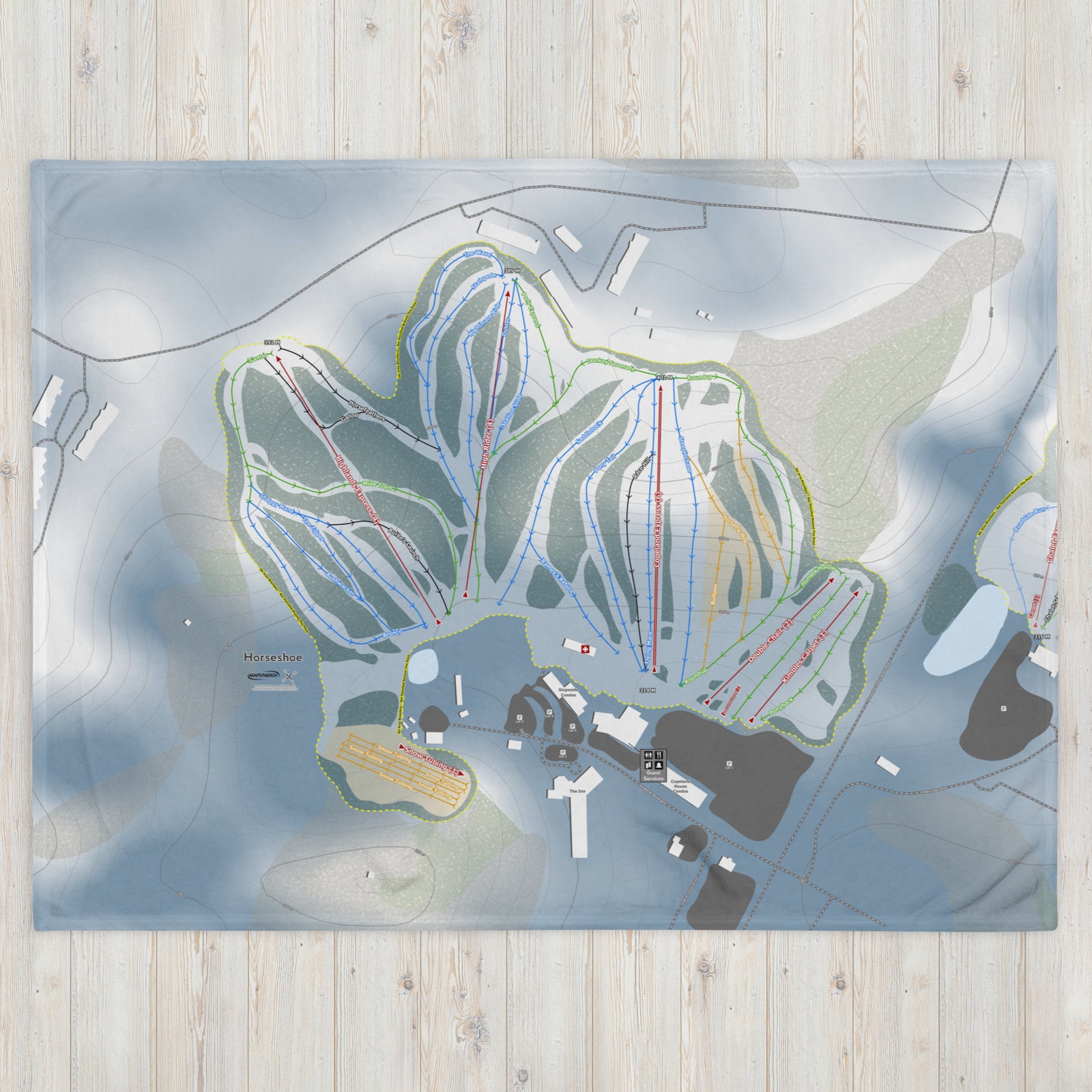 Horseshoe, Ontario Ski Resort Map Blanket