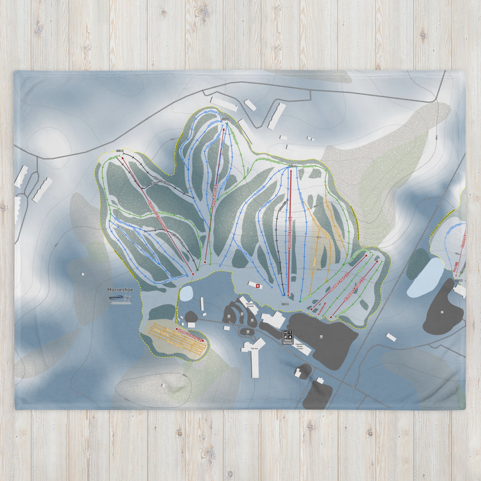 Horseshoe, Ontario Ski Resort Map Blanket