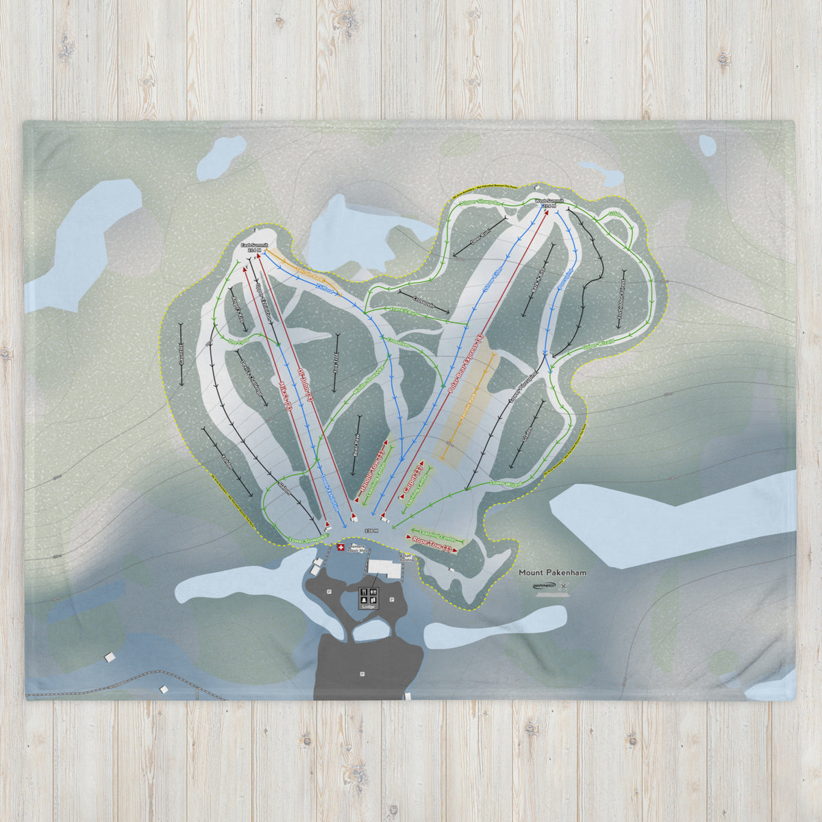 Mount Pakenham, Ontario Ski Resort Map Blanket