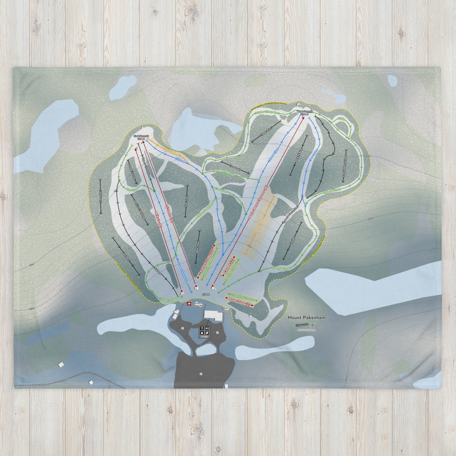 Mount Pakenham, Ontario Ski Resort Map Blanket