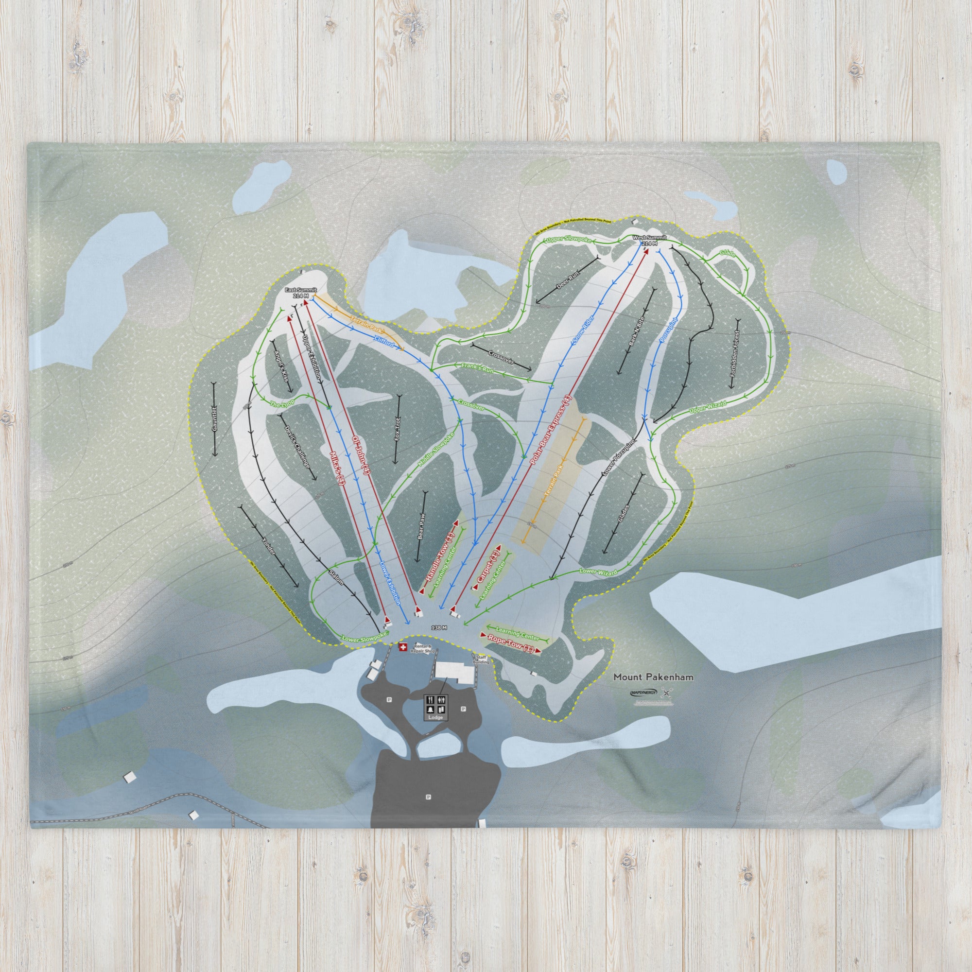 Mount Pakenham, Ontario Ski Resort Map Blanket