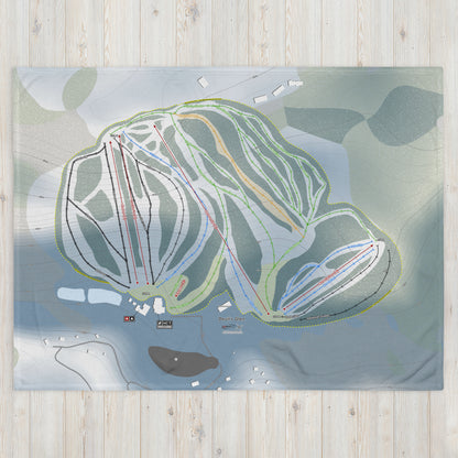 Devils Glen, Ontario Ski Resort Map Blanket - Powderaddicts