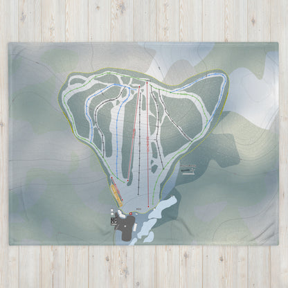 Mount Baldy, Ontario Ski Resort Map Blanket - Powderaddicts