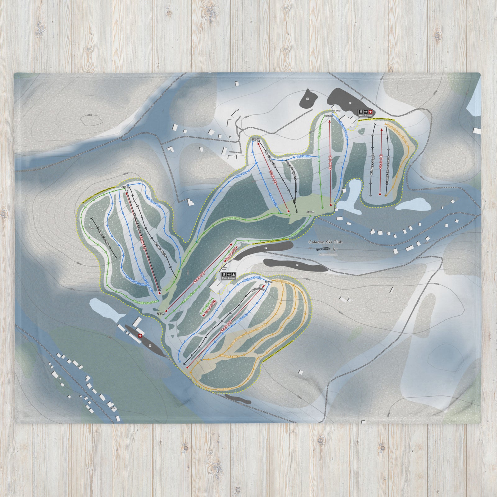 Caledon Ski Club, Ontario Ski Resort Map Blanket