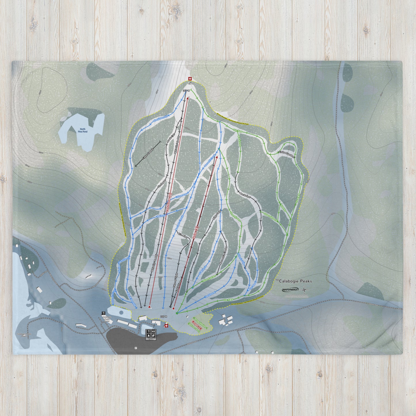 Calabogie Peaks, Ontario Ski Resort Map Blanket - Powderaddicts