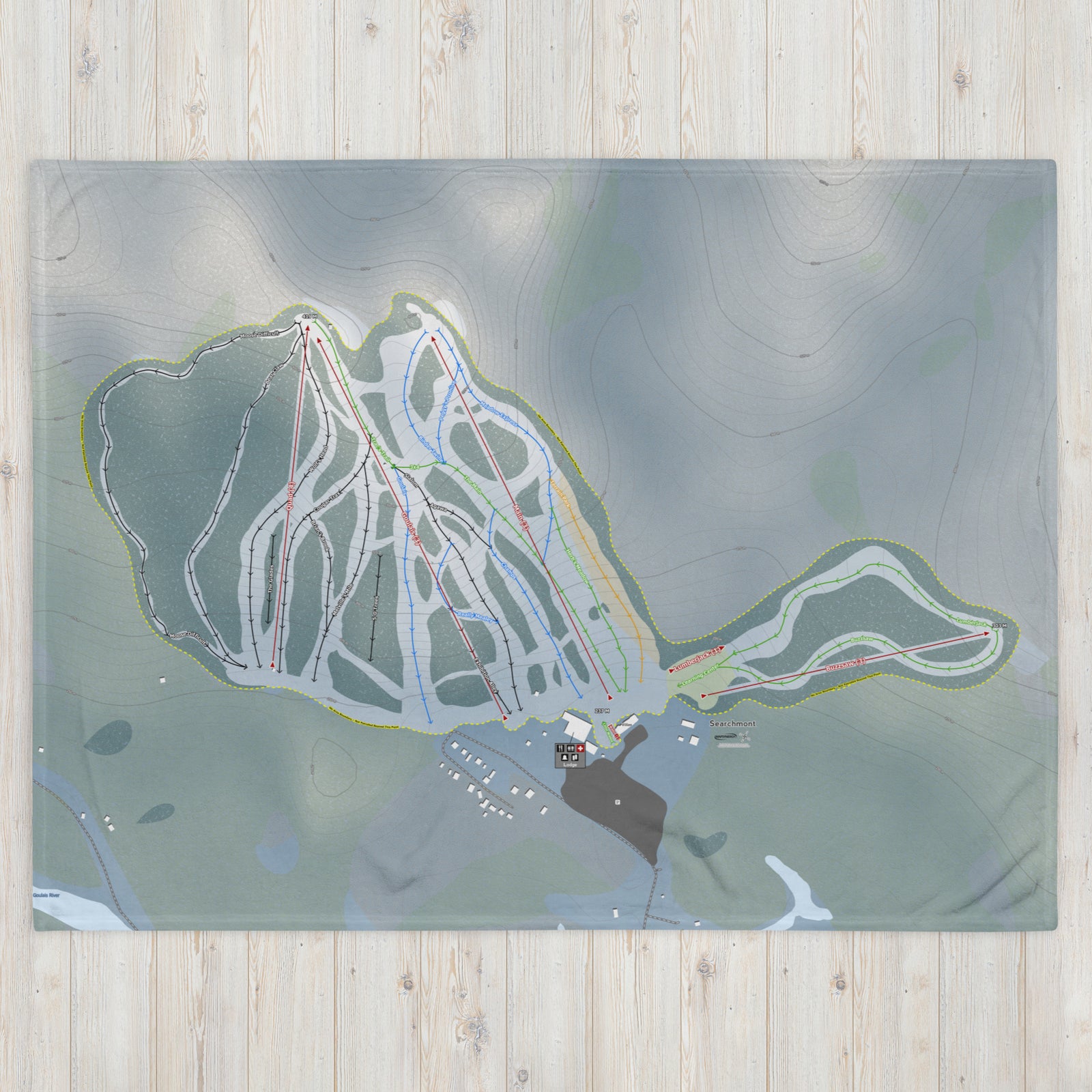 Searchmont, Ontario Ski Resort Map Blanket