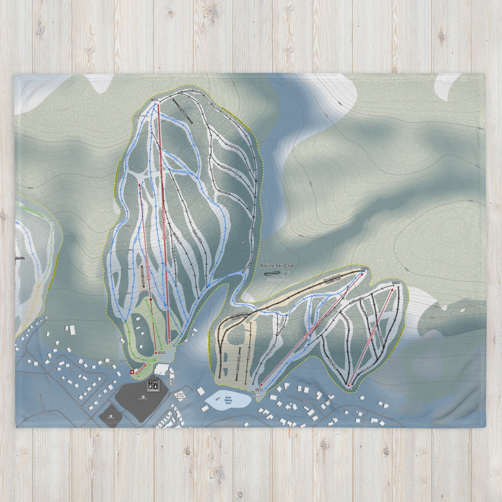 Alpine Ski Club, Ontario Ski Resort Map Blanket