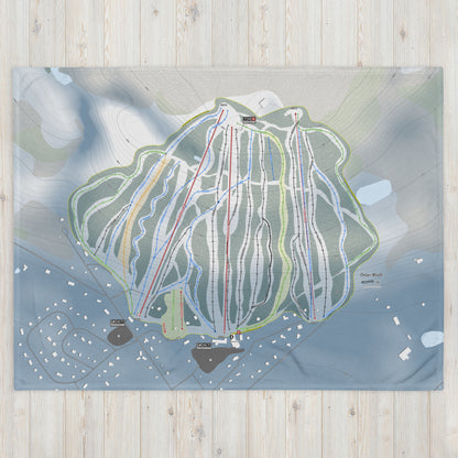 Osler Bluff, Ontario Ski Resort Map Blanket - Powderaddicts