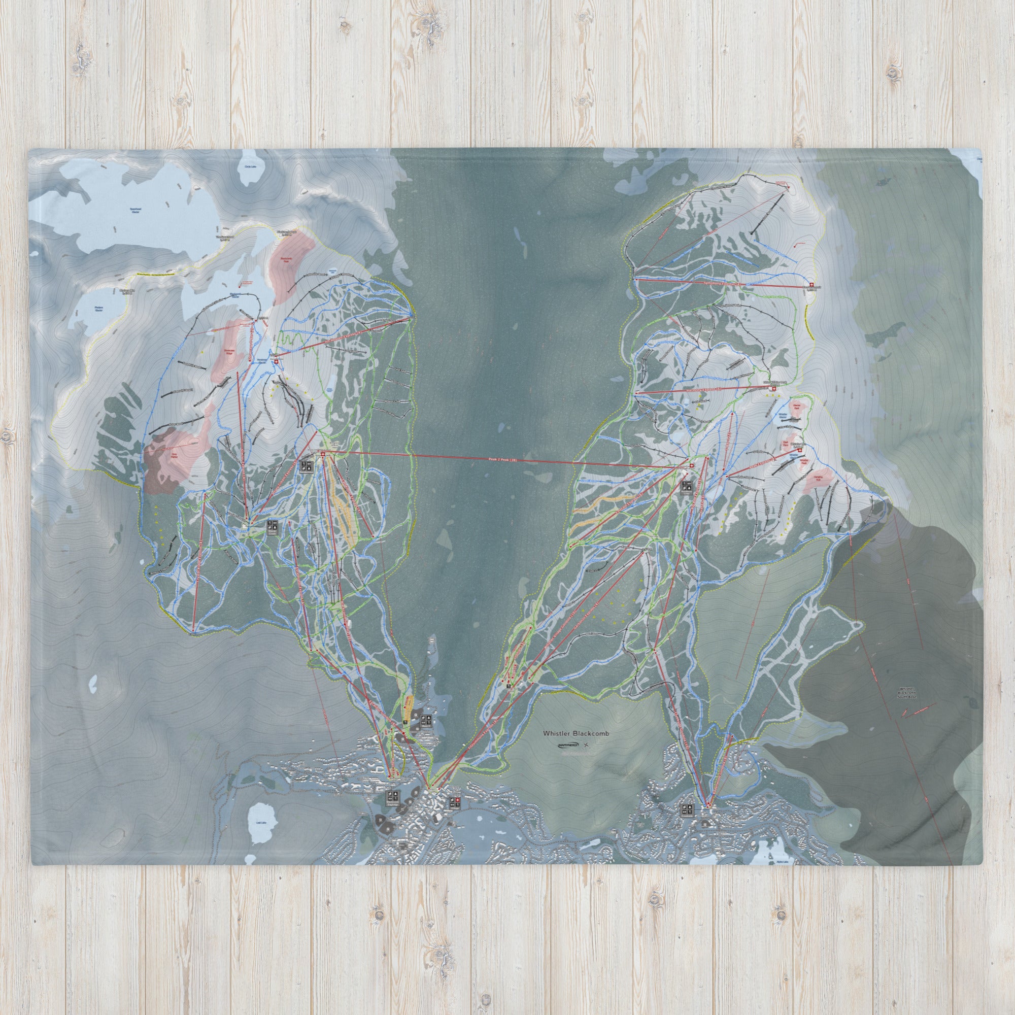 Whistler Blackcomb, British Columbia Ski Resort Map Blanket