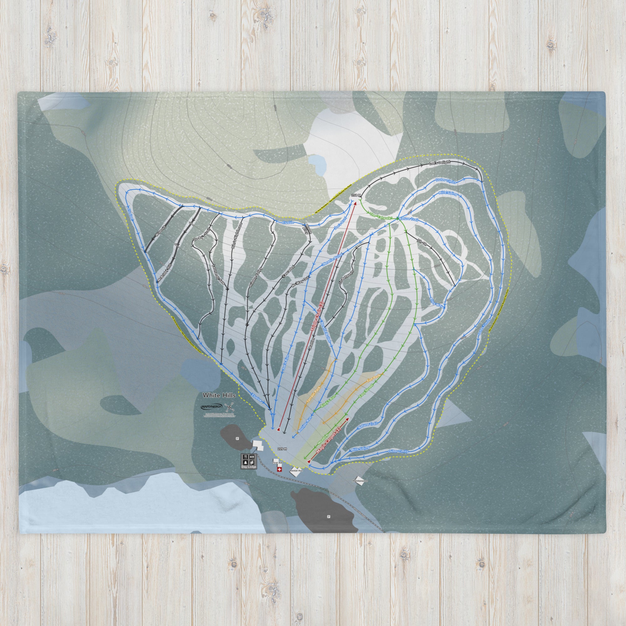 White Hills, Newfoundland and Labrador's Ski Resort Map Blanket