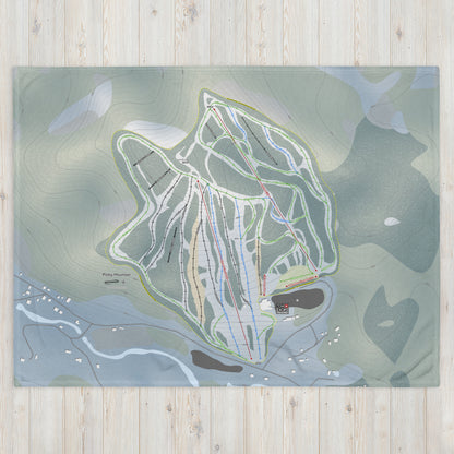 Poley Mountain, New Brunswick Ski Resort Map Blanket - Powderaddicts
