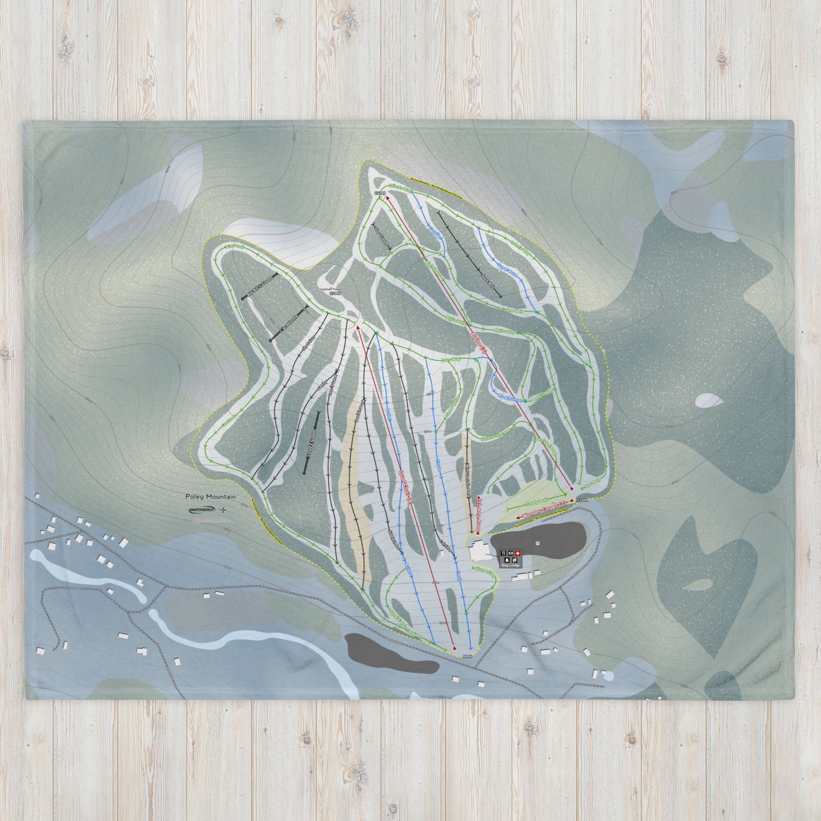 Poley Mountain, New Brunswick Ski Resort Map Blanket