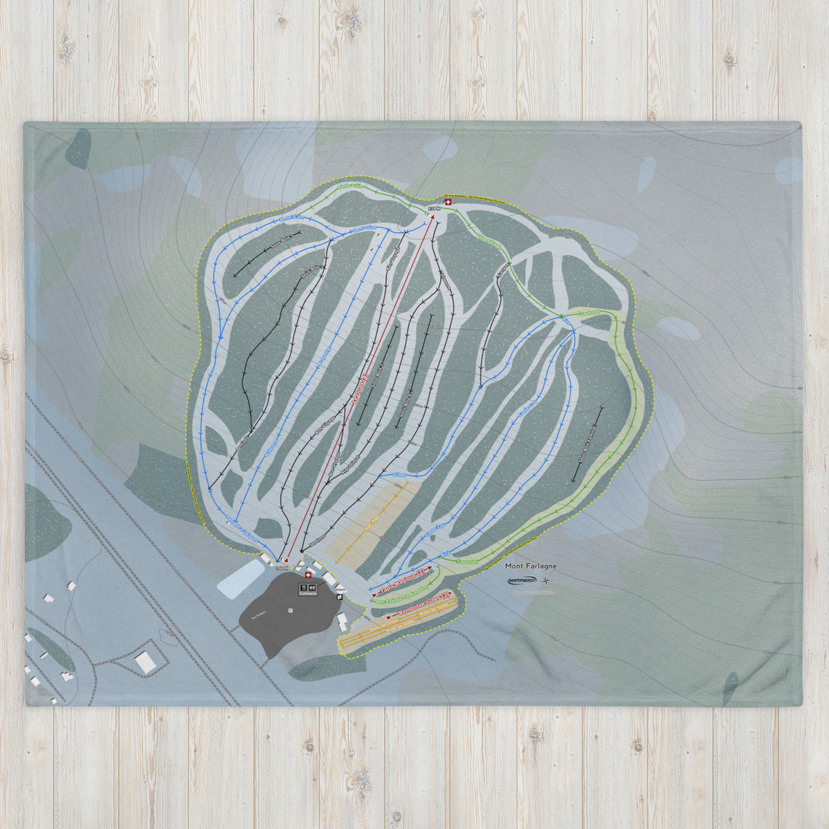 Mont Farlagne, New Brunswick Ski Resort Map Blanket