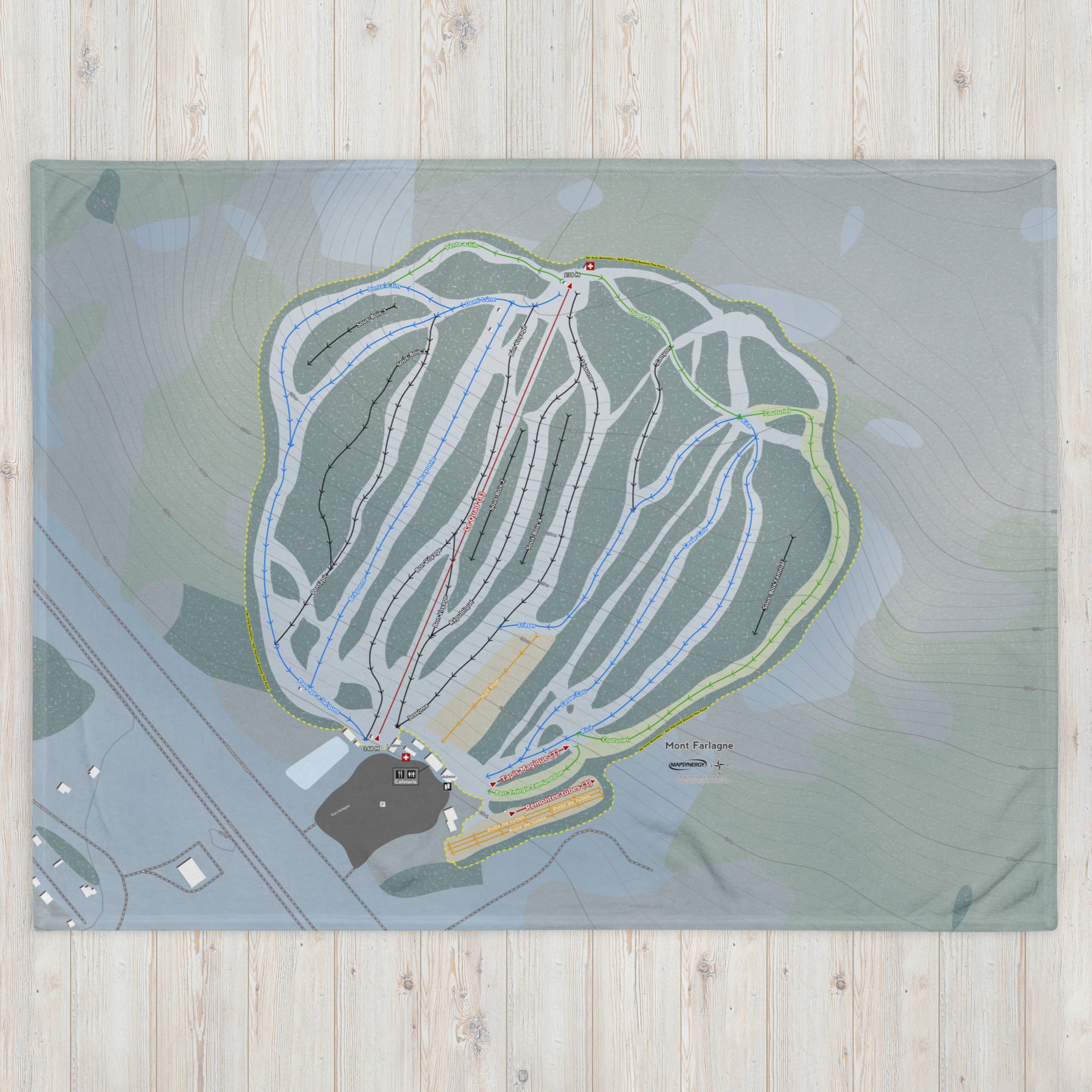 Mont Farlagne, New Brunswick Ski Resort Map Blanket