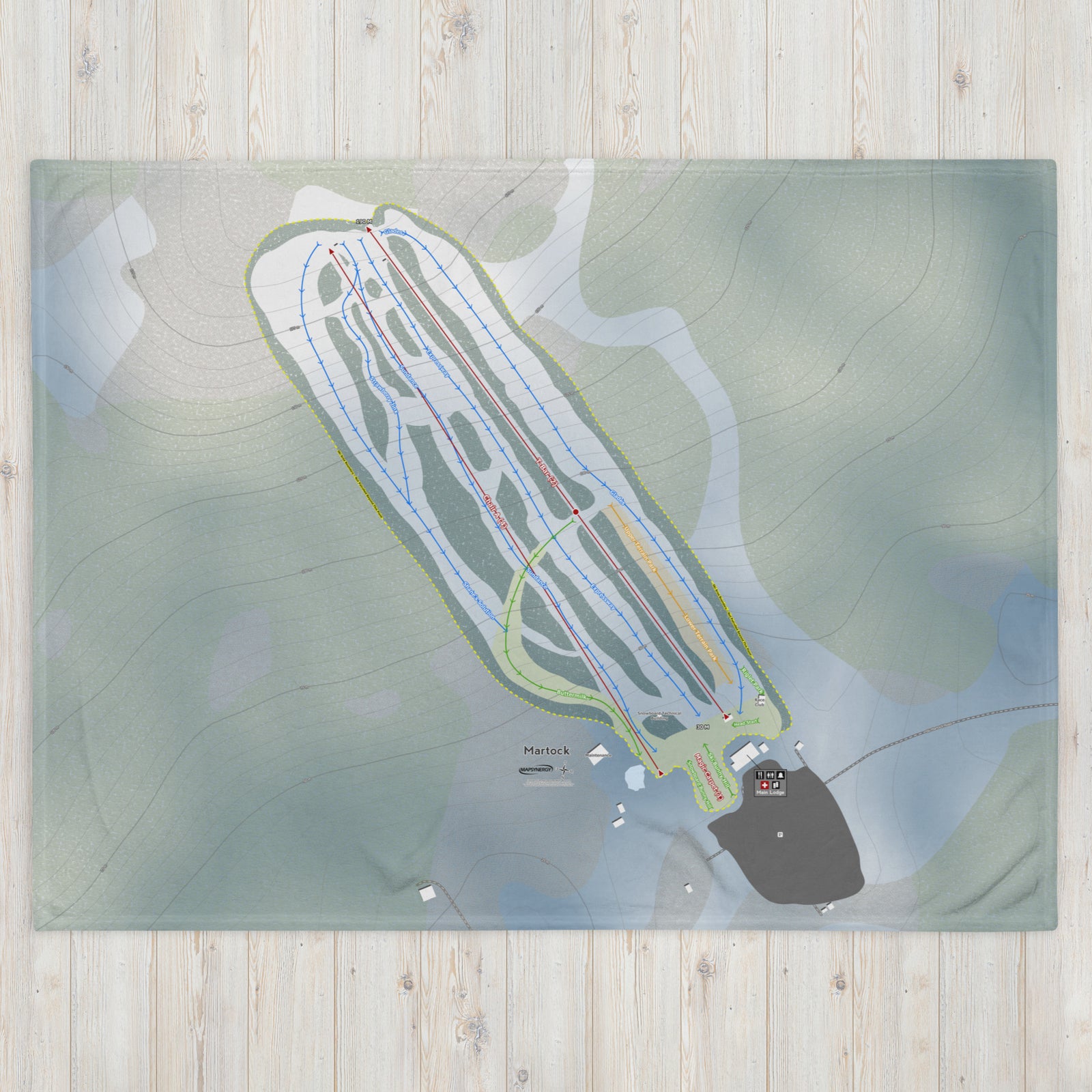 Martock, Nova Scotia Ski Resort Map Blanket