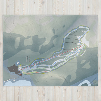 Cape Smokey, Nova Scotia Ski Resort Map Blanket - Powderaddicts