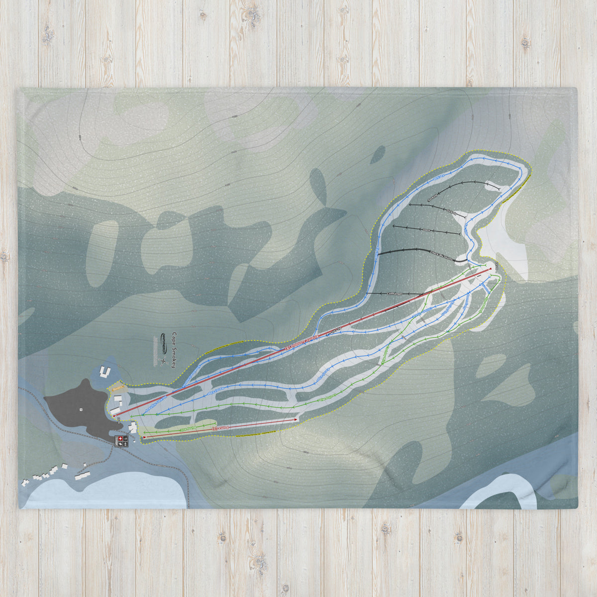 Cape Smokey, Nova Scotia Ski Resort Map Blanket