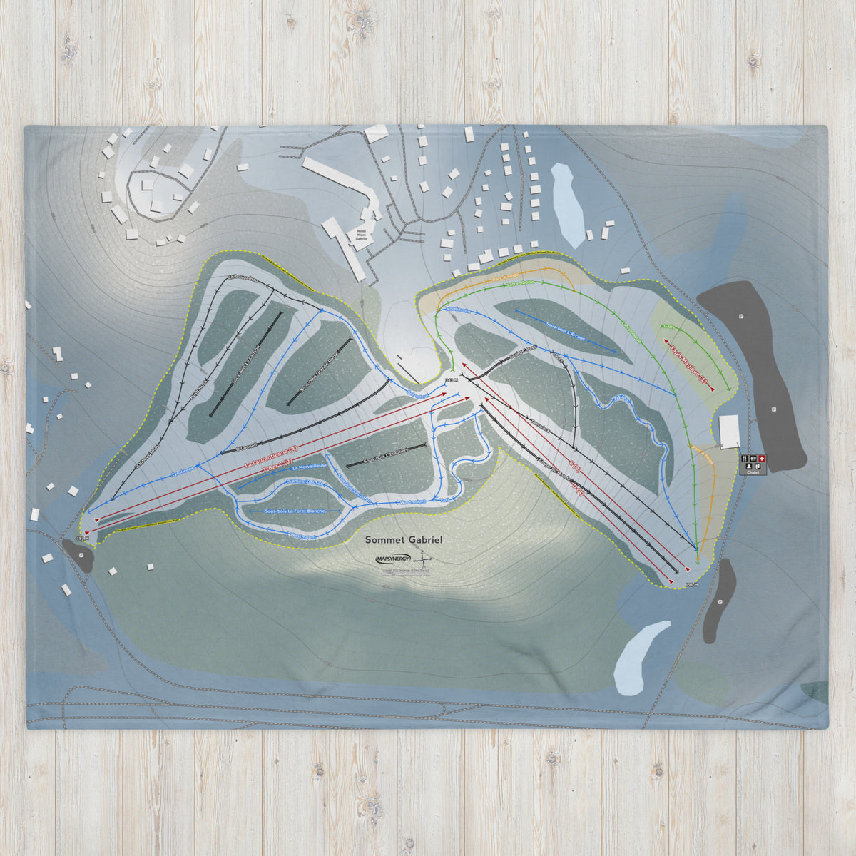 Sommet Gabriel, Quebec Ski Resort Map Blanket