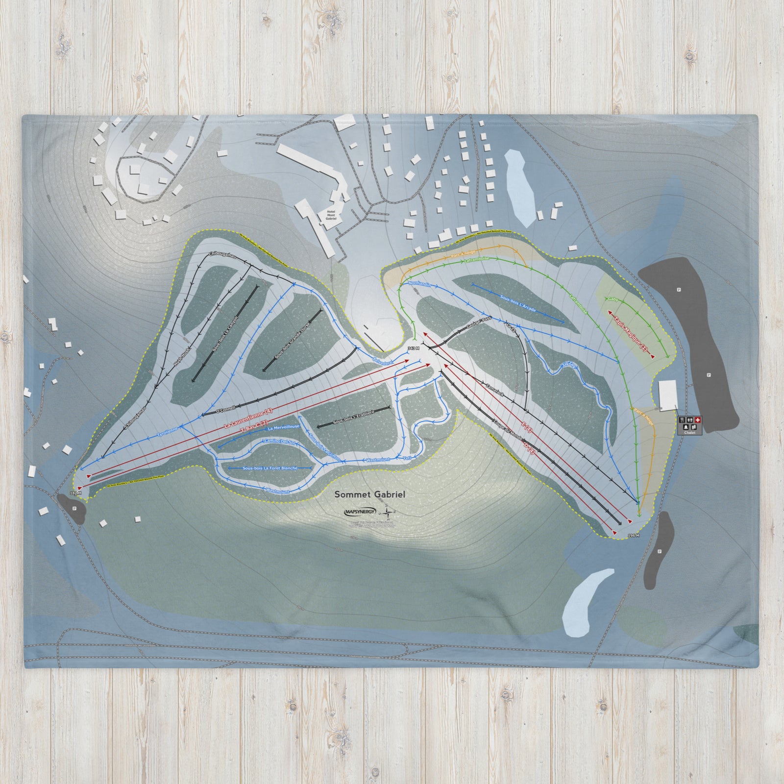 Sommet Gabriel, Quebec Ski Resort Map Blanket