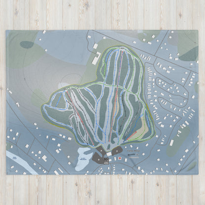 Vallee Bleue, Quebec Ski Resort Map Blanket - Powderaddicts
