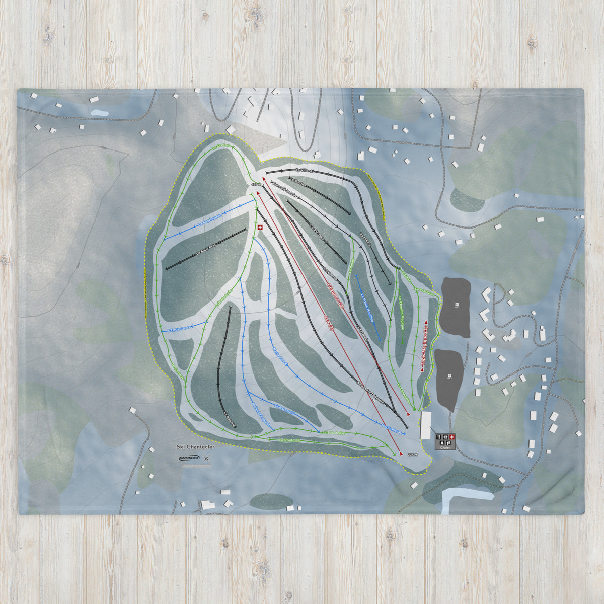 Ski Chantecler, Quebec Ski Resort Map Blanket