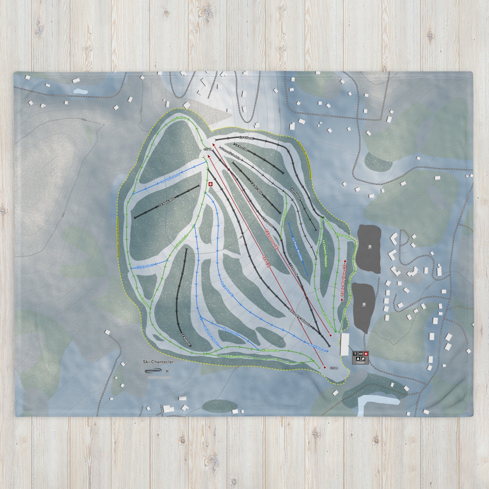 Ski Chantecler, Quebec Ski Resort Map Blanket