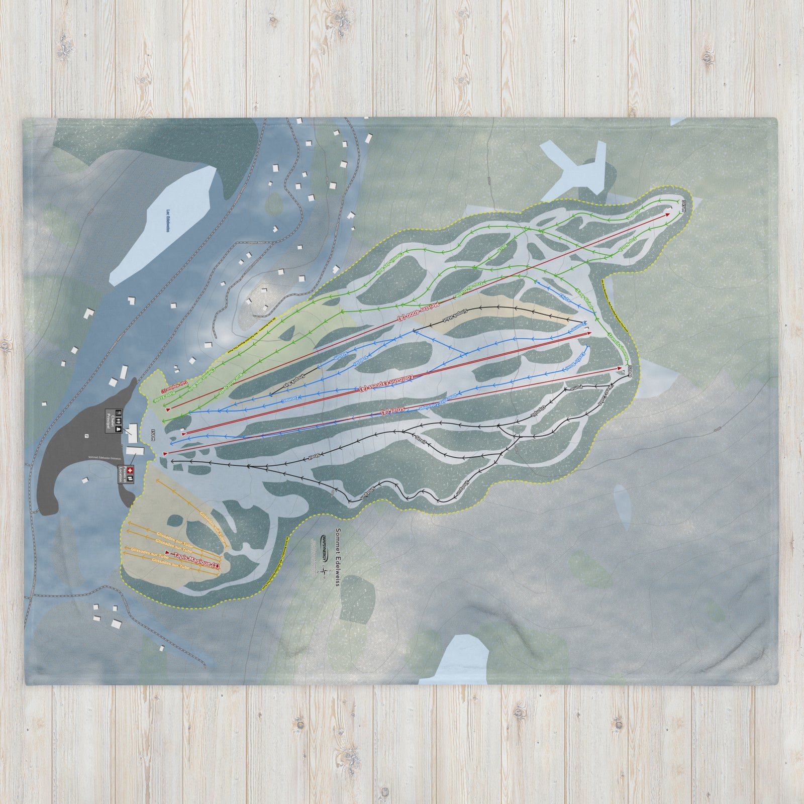 Sommet Edelweiss, Quebec Ski Resort Map Blanket