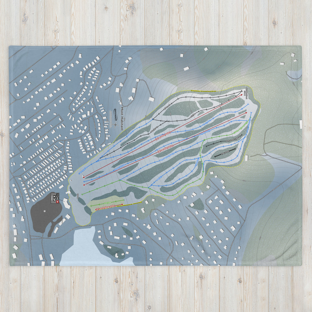 Mont Habitant, Quebec Ski Resort Map Blanket