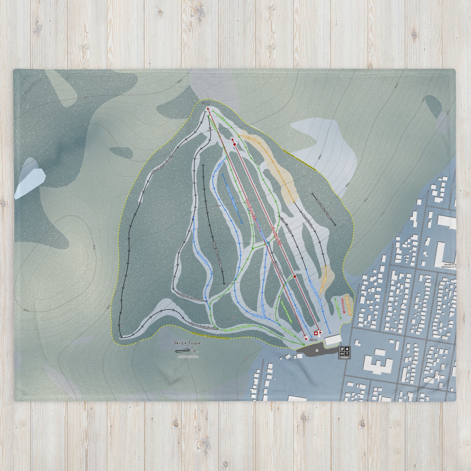 Ski La Tuque, Quebec Ski Resort Map Blanket