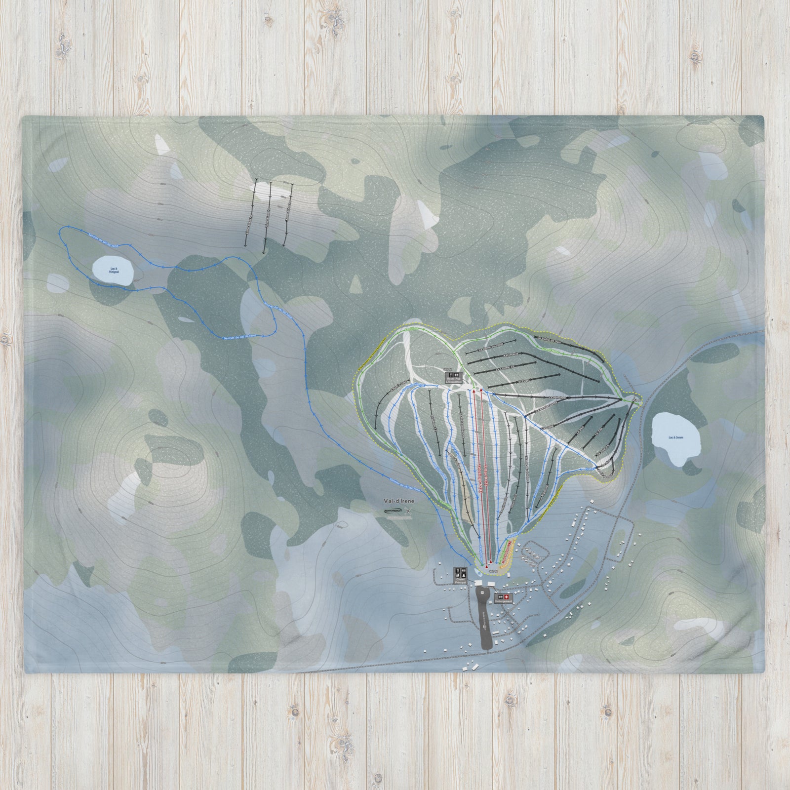 Val-dIrene, Quebec Ski Resort Map Blanket