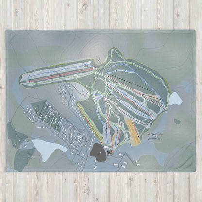 Ski Montcalm, Quebec Ski Resort Map Blanket - Powderaddicts