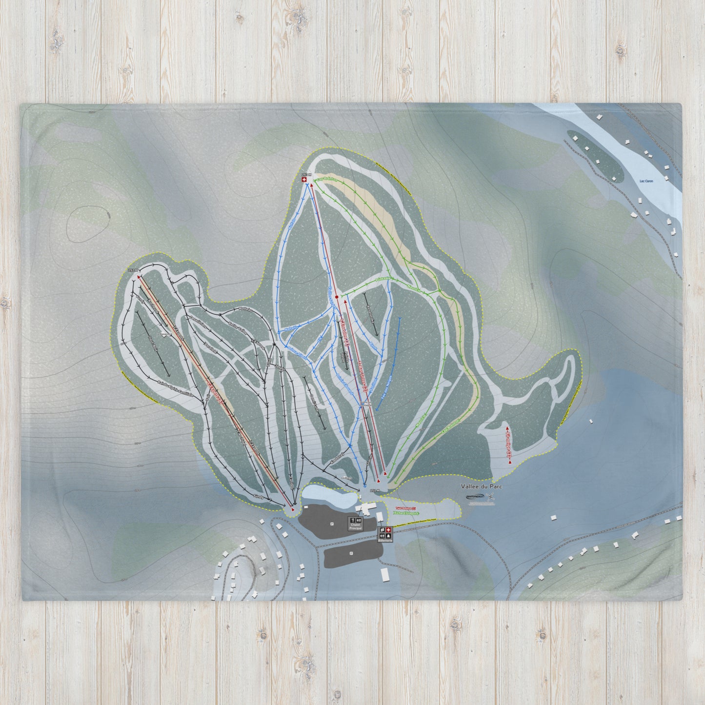 Vallee Du Parc, Quebec Ski Resort Map Blanket - Powderaddicts