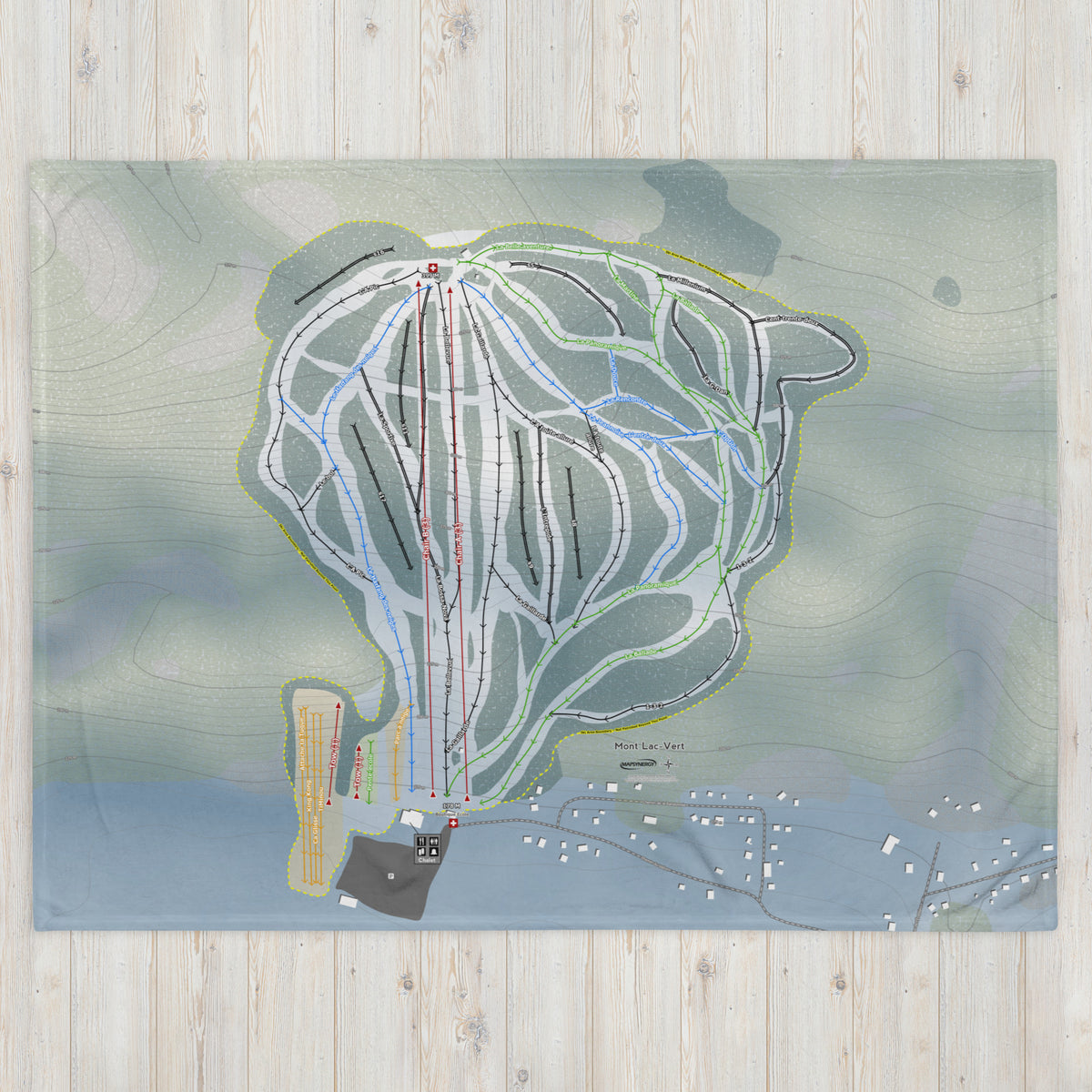 Mont Lac-Vert, Quebec Ski Resort Map Blanket