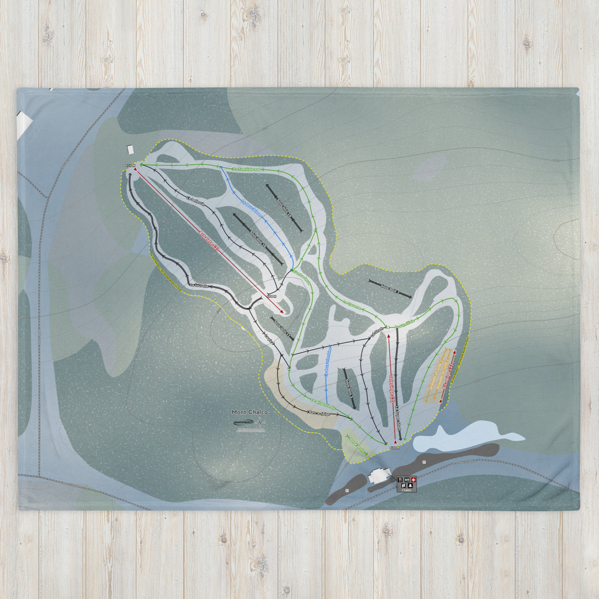 Mont Chalco, Quebec Ski Resort Map Blanket