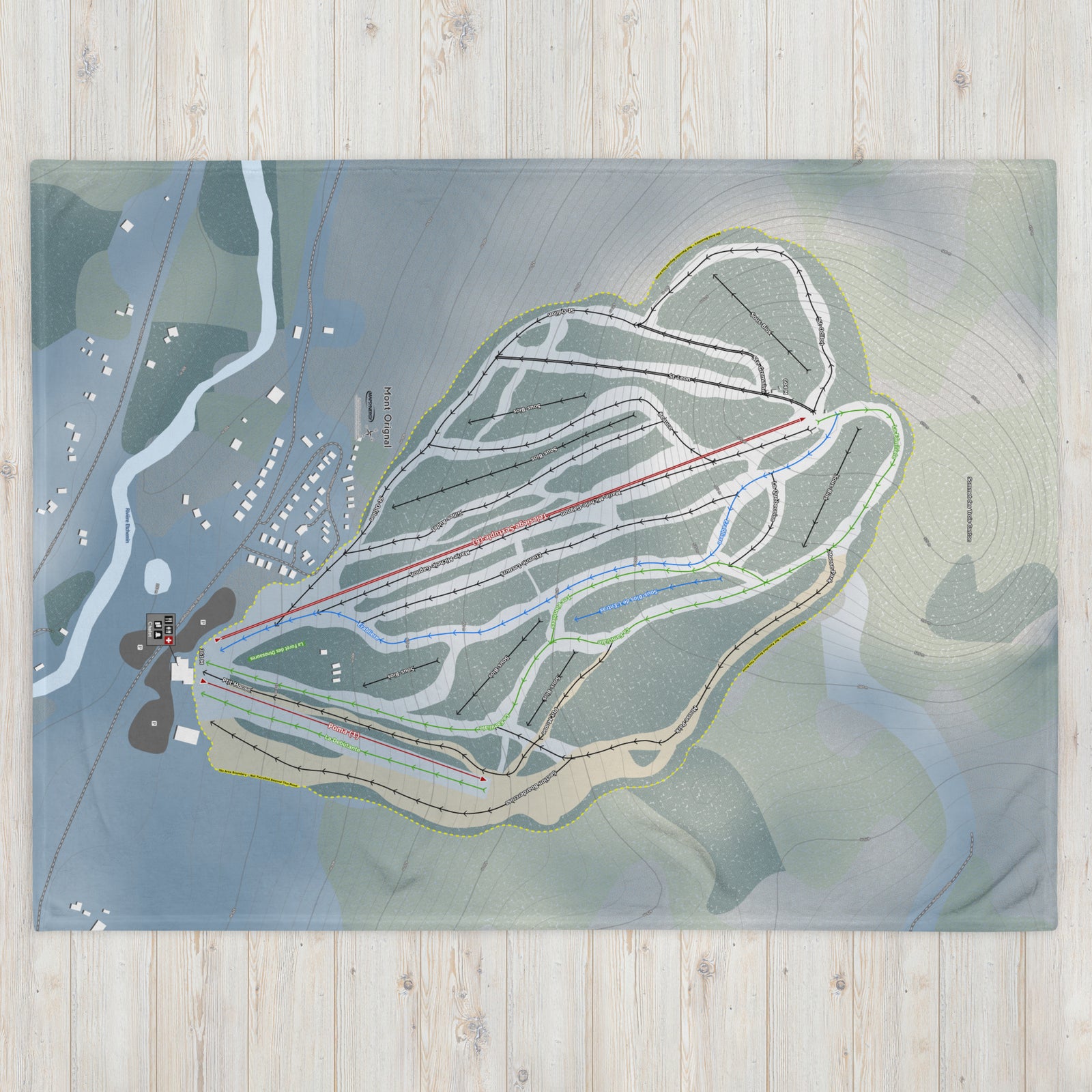 Mont Orignal, Quebec Ski Resort Map Blanket
