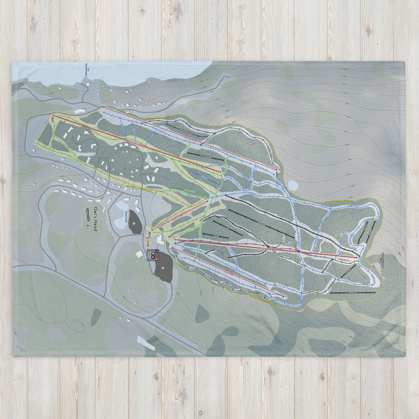 Owls Head, Quebec Ski Resort Map Blanket