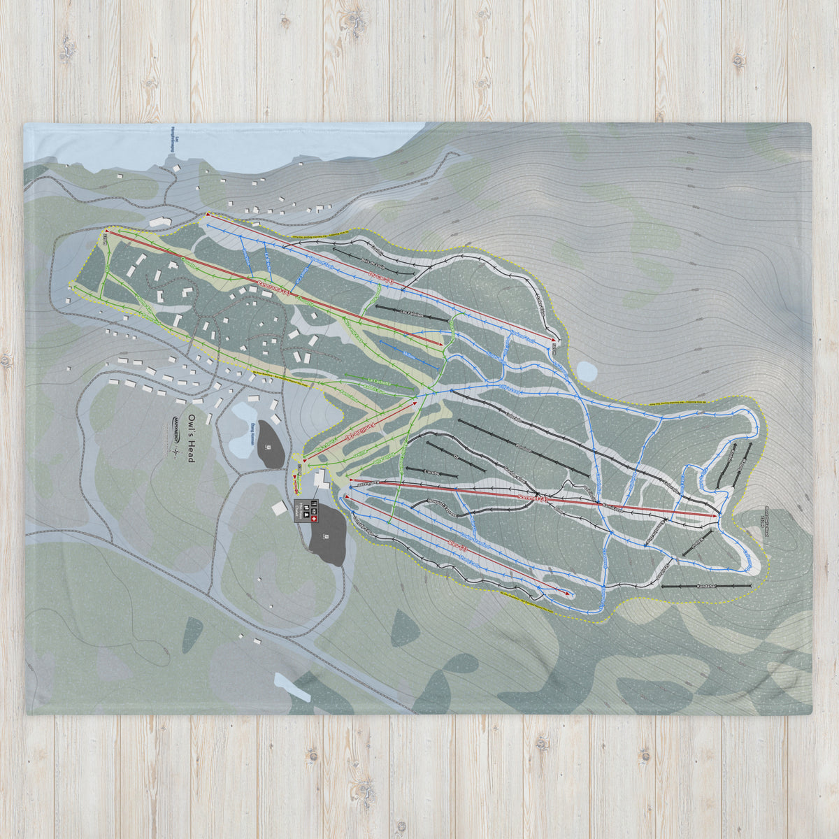 Owls Head, Quebec Ski Resort Map Blanket