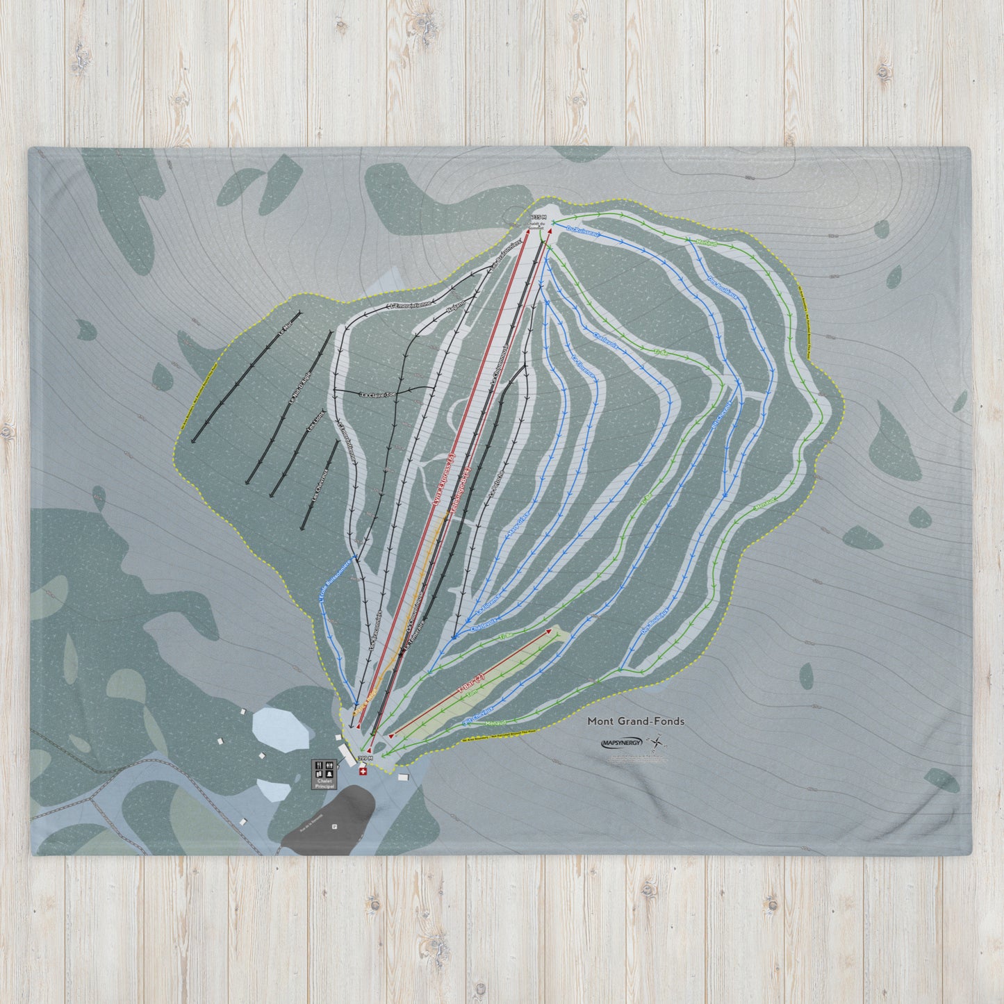 Mont Grand-Fonds, Quebec  Ski Resort Map Blanket
