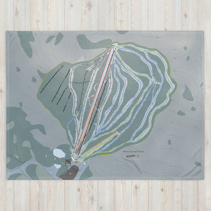 Mont Grand-Fonds, Quebec  Ski Resort Map Blanket