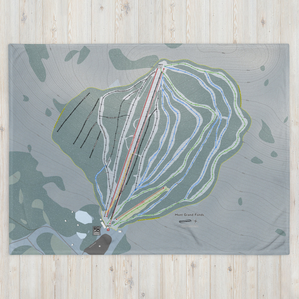 Mont Grand-Fonds, Quebec  Ski Resort Map Blanket
