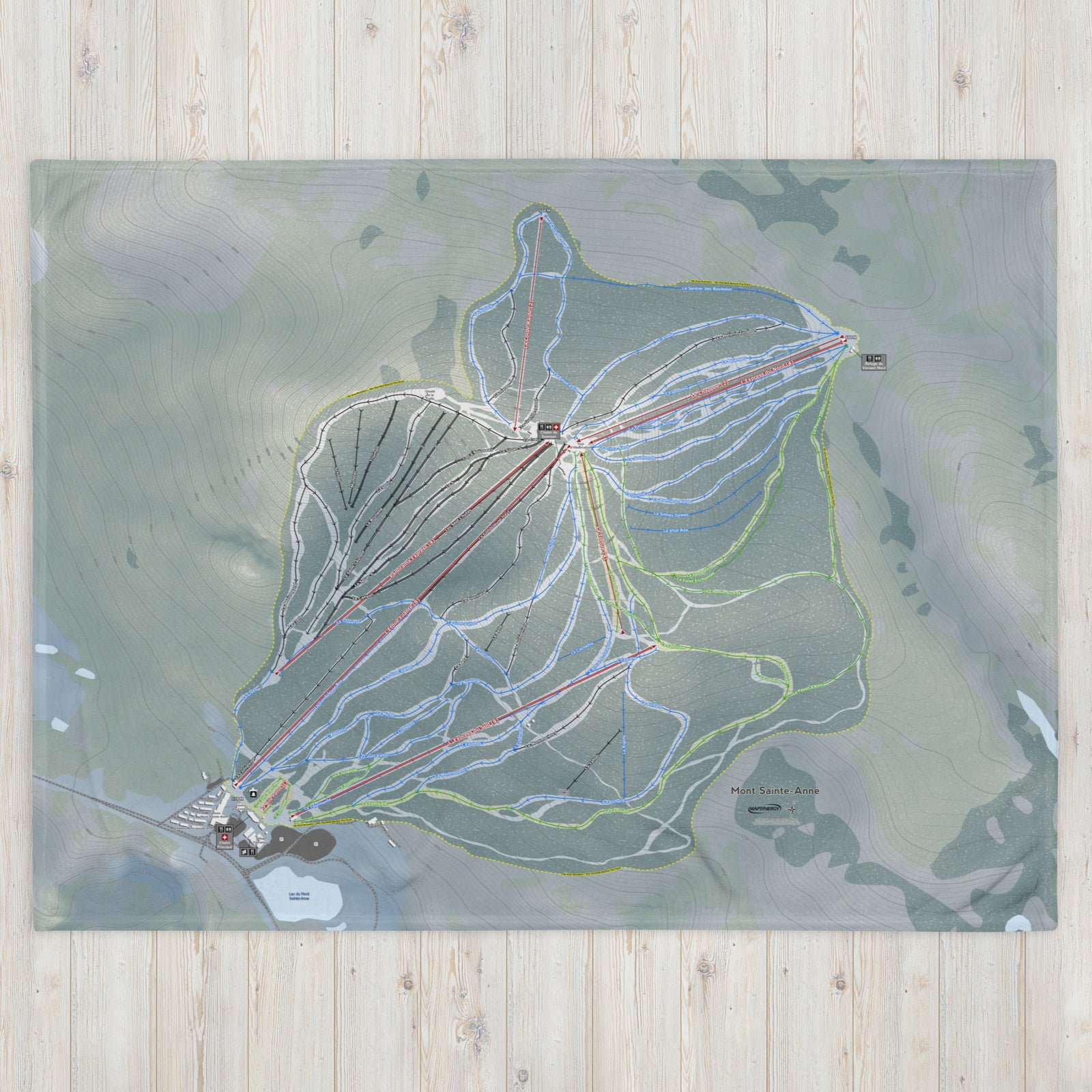 Mont Sainte-Anne, Quebec Ski Resort Map Blanket