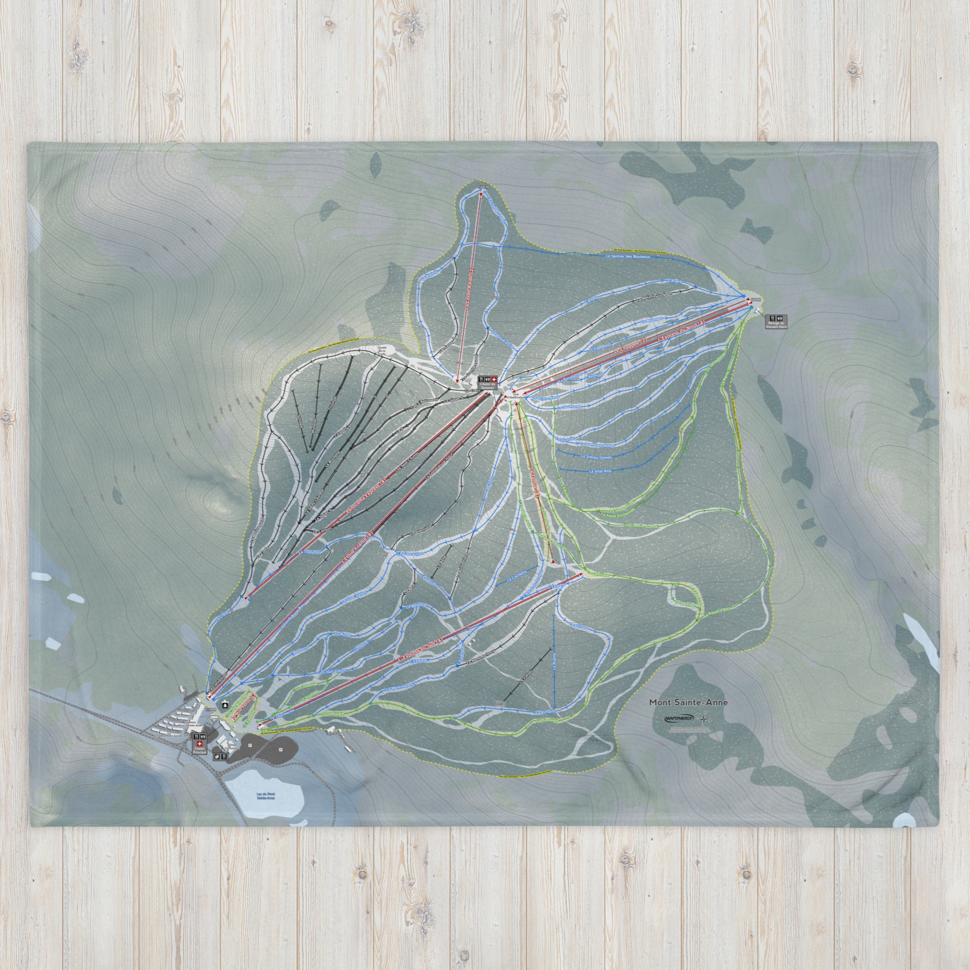 Mont Sainte-Anne, Quebec Ski Resort Map Blanket