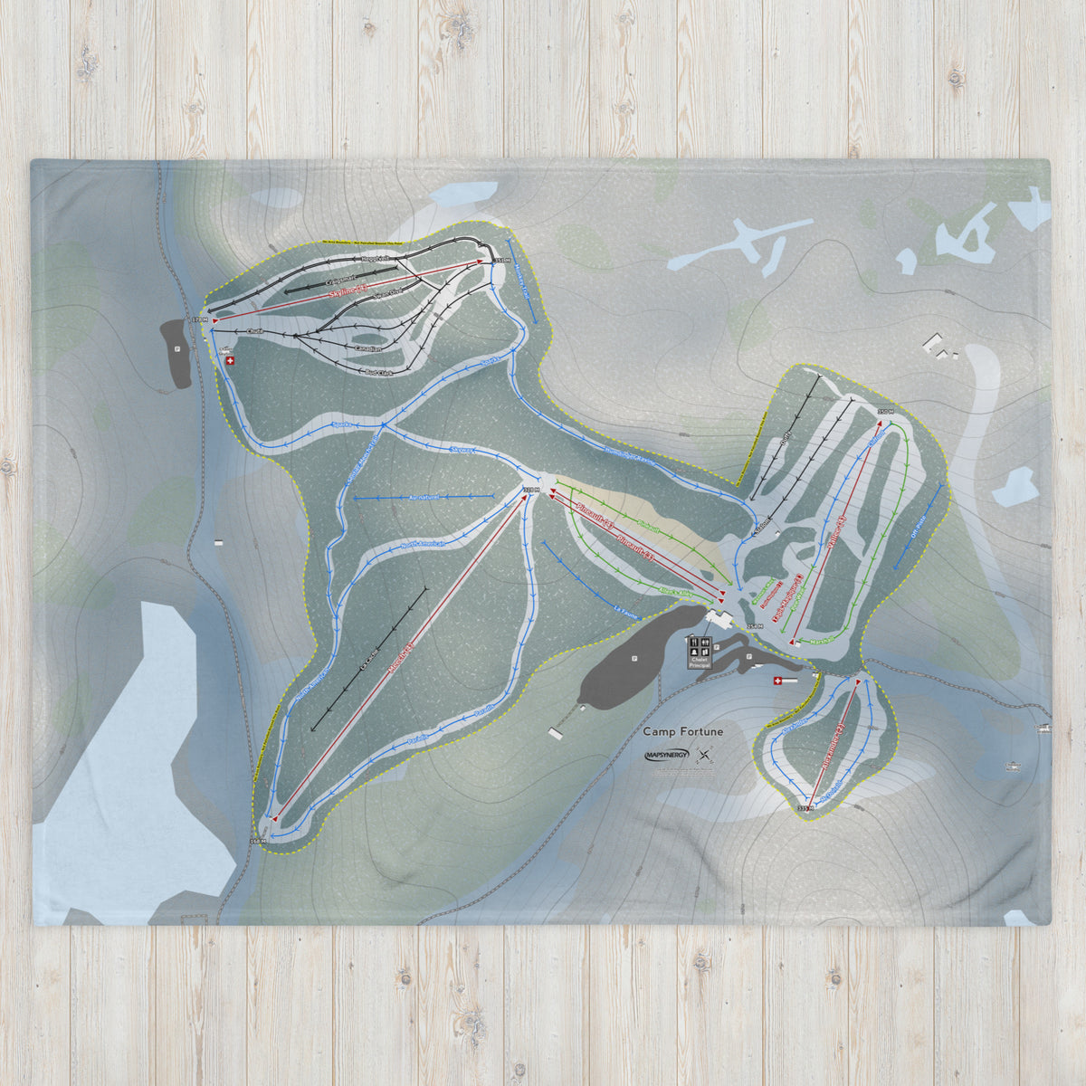 Camp Fortune, Quebec Ski Resort Map Blanket